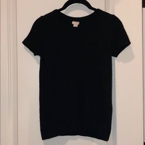 Black J. Crew Short Sleeve Sweater Top